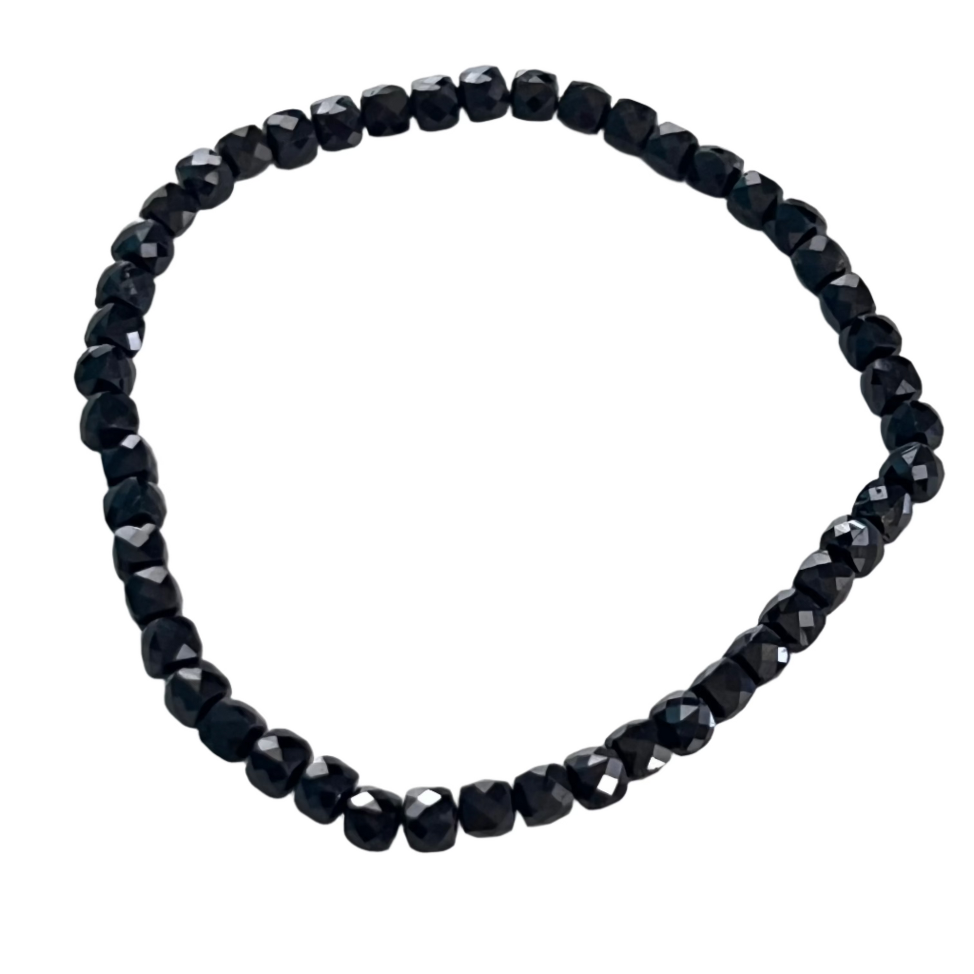 Bracelet - Black Tourmaline (Faceted) 4mm