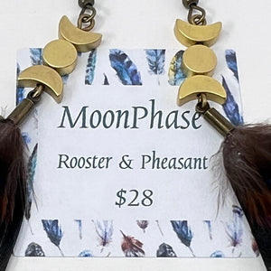 Feather Earrings by BlakByrd - MoonPhase (Rooster & Pheasant)