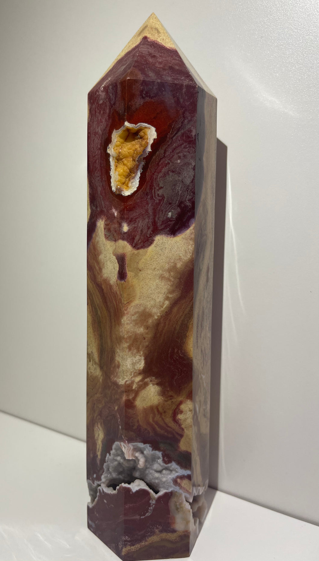 Petrified Wood With Druzy - Tower