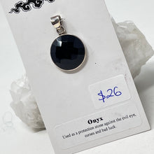Load image into Gallery viewer, Pendant - Black Onyx (Round - Faceted)
