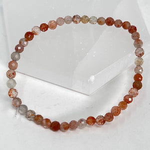 Bracelet - Golden Sunstone  (faceted) 4mm