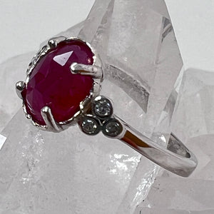 Ring - Ruby with Cubic Zirconia by Amy Nicholls - Size 6