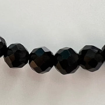 Bracelet - Black Obsidian 4mm Faceted
