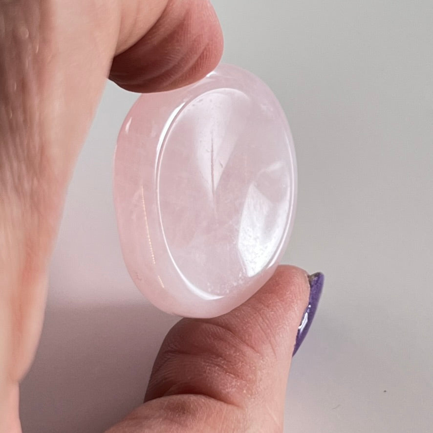 Rose Quartz Worry Stone (Thumbstone)
