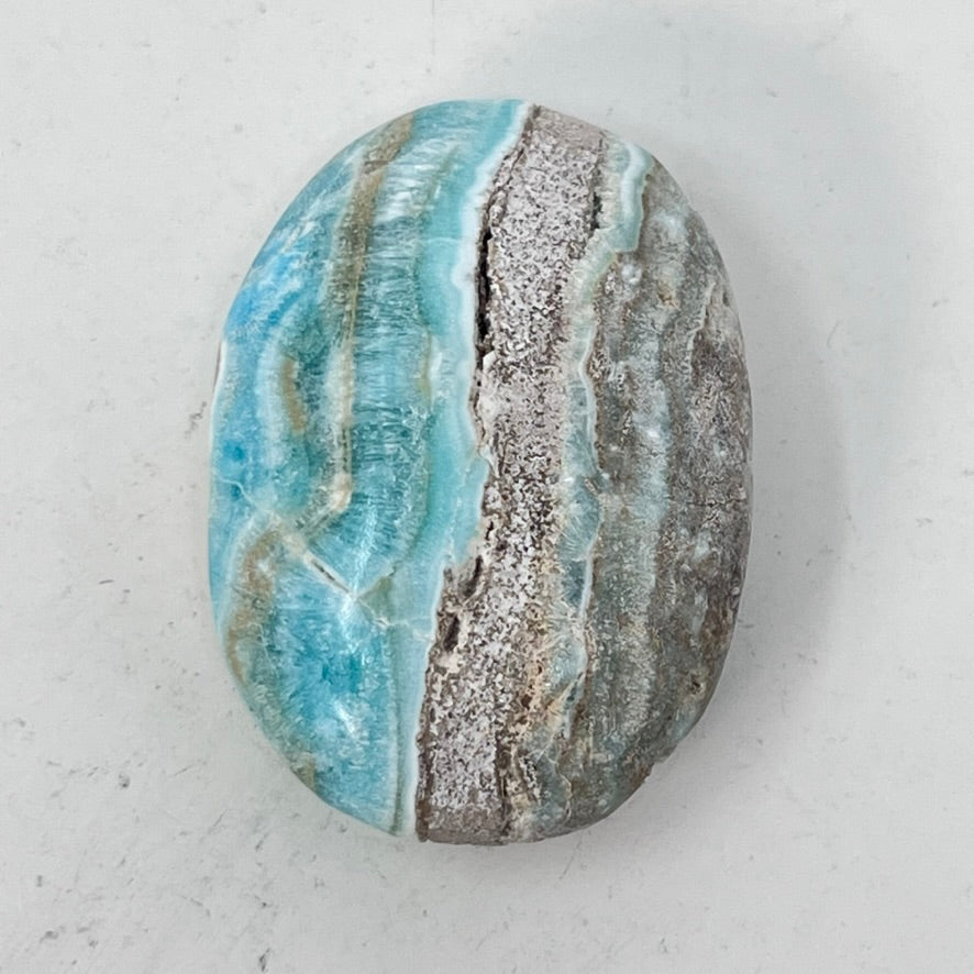 Blue Aragonite - Palm Stone