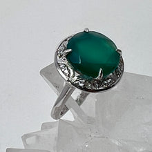 Load image into Gallery viewer, Ring - Mtrolite with Cubic Zirconia  by Amy Nicholls - Size 6
