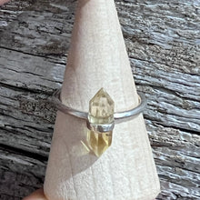 Load image into Gallery viewer, Quartz &amp; Canary Clarity Ring (Clear Quartz &amp; Citrine options)

