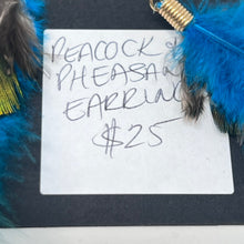 Load image into Gallery viewer, Feather Earrings by BlakByrd - Peacock &amp; Pheasant
