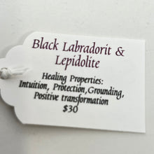 Load image into Gallery viewer, Bracelet by SoulSkin - Black Labradorite &amp; Lepidolite
