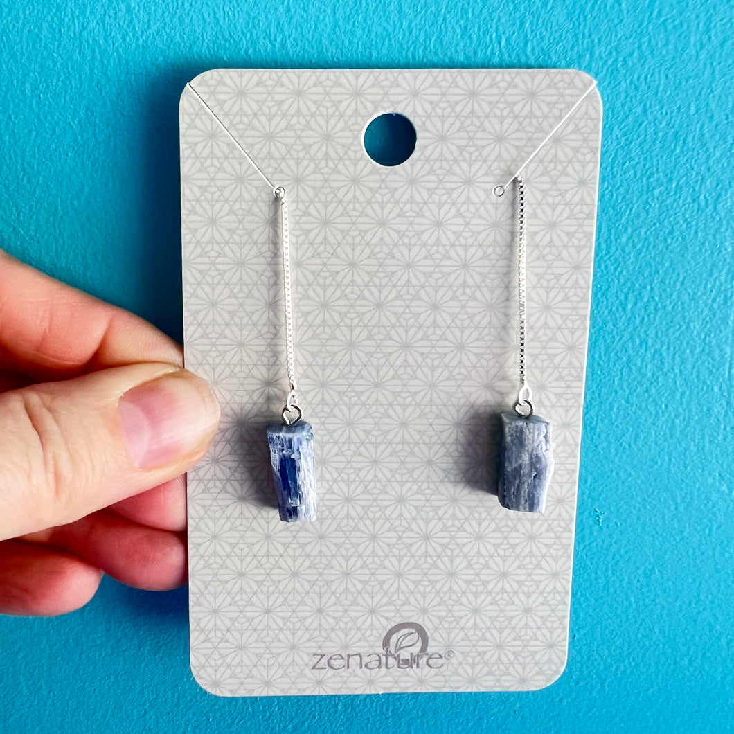 Earrings - Kyanite Rough (Silver Plated)
