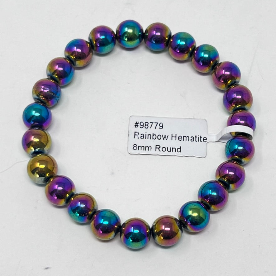 Bracelet - Rainbow Hematite 8mm