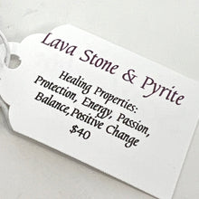 Load image into Gallery viewer, Bracelet by SoulSkin - Lava Stone &amp; Pyrite
