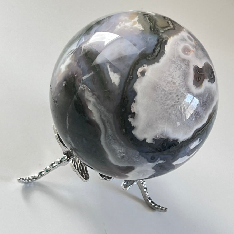 Sphere - Moss Agate - $77