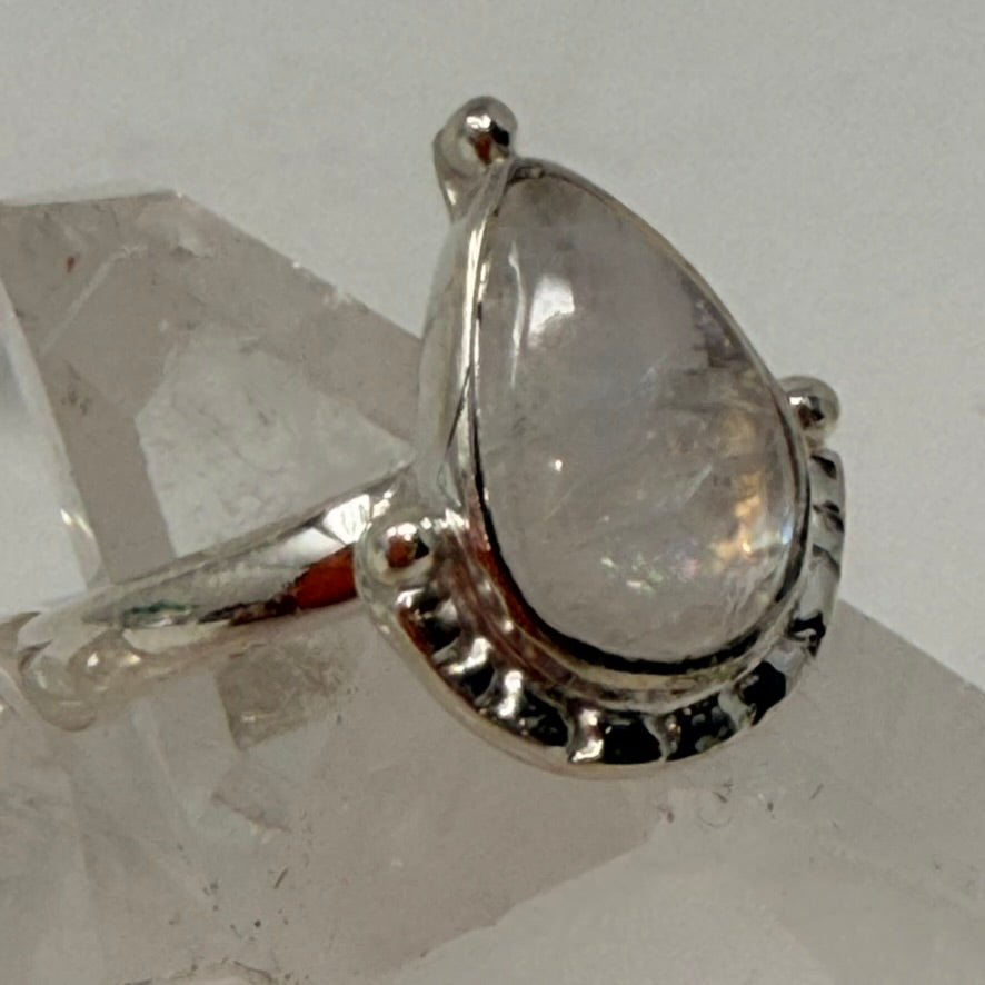 Ring - Rainbow Moonstone - Size 8