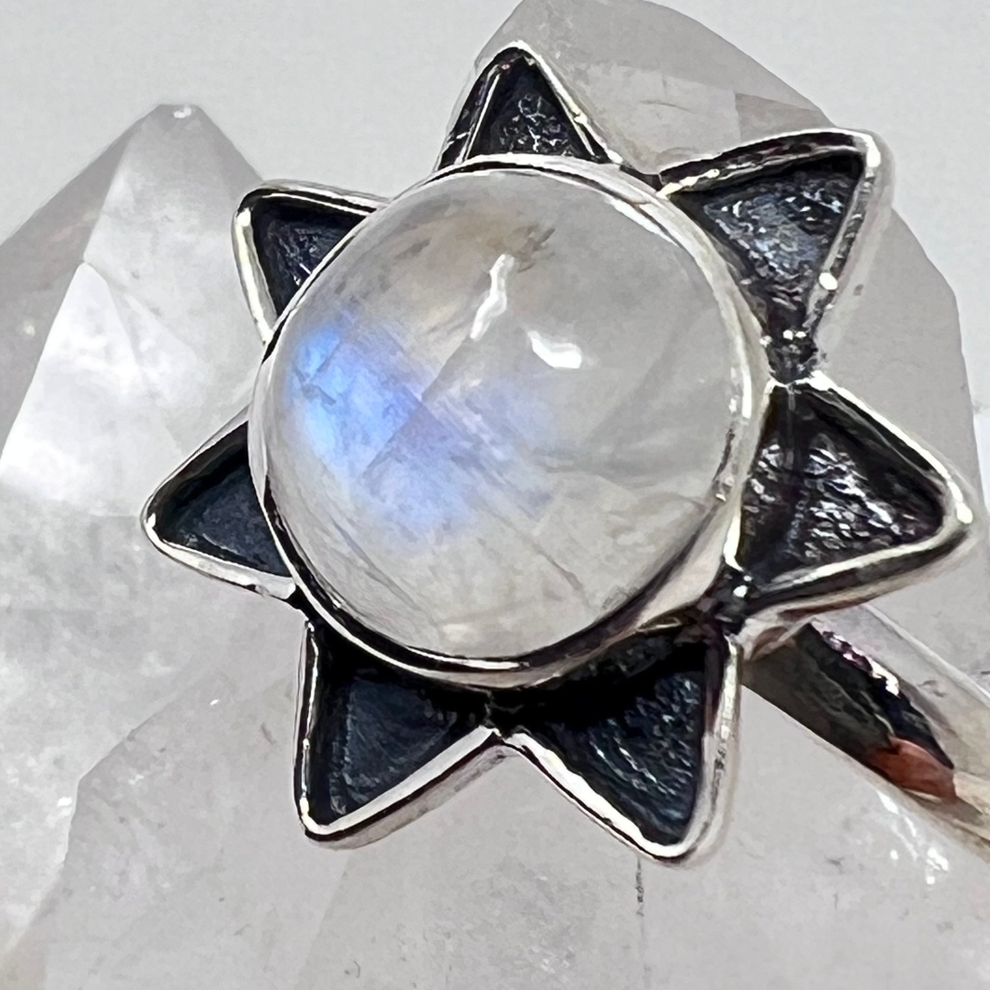 Ring - Rainbow Moonstone Size 9