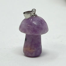 Load image into Gallery viewer, Mini Crystal Mushroom Pendant - Lepidolite
