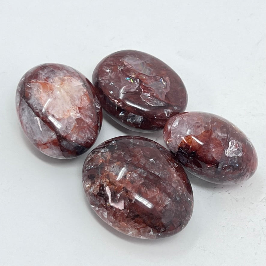 Red Hematoid Quartz - Palm Stone
