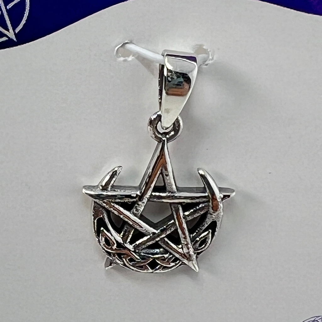 Pendant - Sterling Silver Pentacle Moon