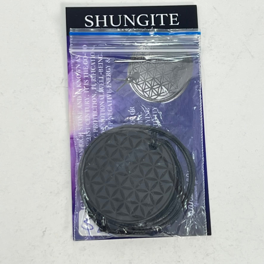 Shungite Engraved Pendant - Flower of Life