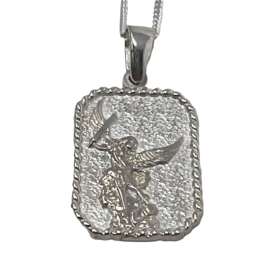 Quartz & Canary Archangel Michael Necklace