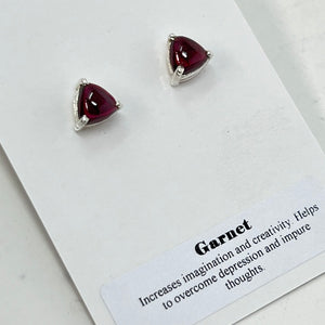 Earrings - Garnet (Triange/Square/Rectangle)