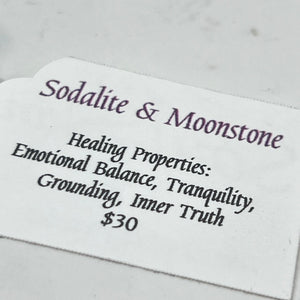 Bracelet by SoulSkin - Sodalite & Moonstone