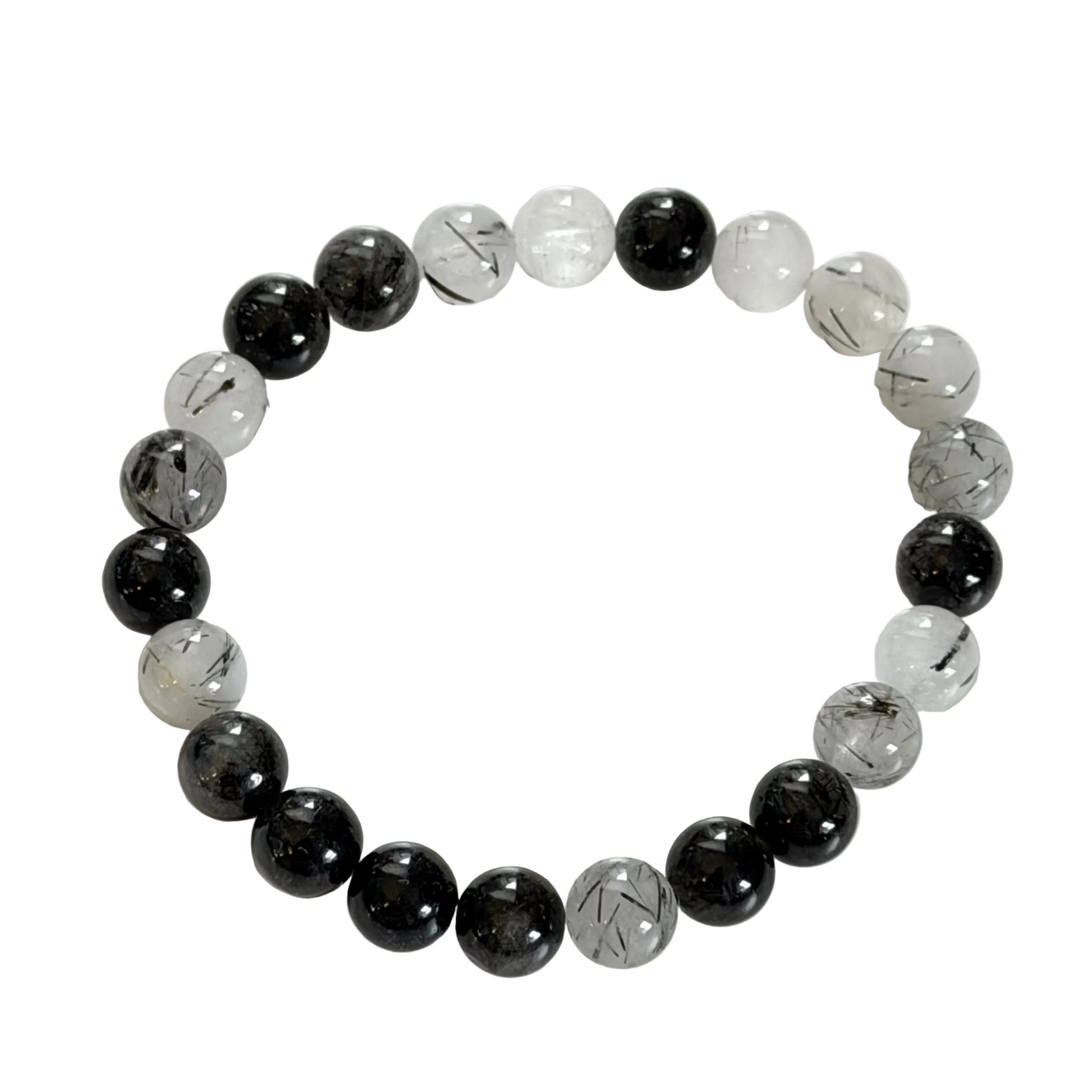Bracelet - Tourmalinated Quartz 8mm