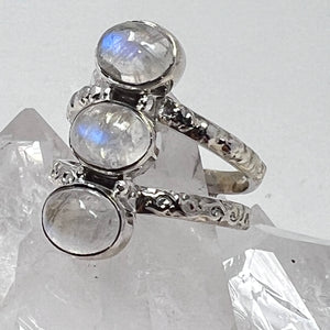 Ring - Rainbow Moonstone - Size 8