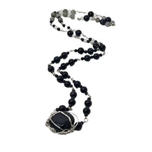 Load image into Gallery viewer, Witchy Rosary/Mala - Blue Goldstone/Labradorite/Selenite (Amy Nicholls)
