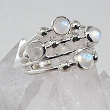 Load image into Gallery viewer, Ring - Rainbow Moonstone - Size 7 &amp; 9
