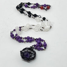Load image into Gallery viewer, Witchy Rosary/Mala - Amethyst/Selenite/Onyx/Phosphosiderite (Amy Nicholls)

