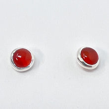 Load image into Gallery viewer, Earrings - Carnelian (Small Round)

