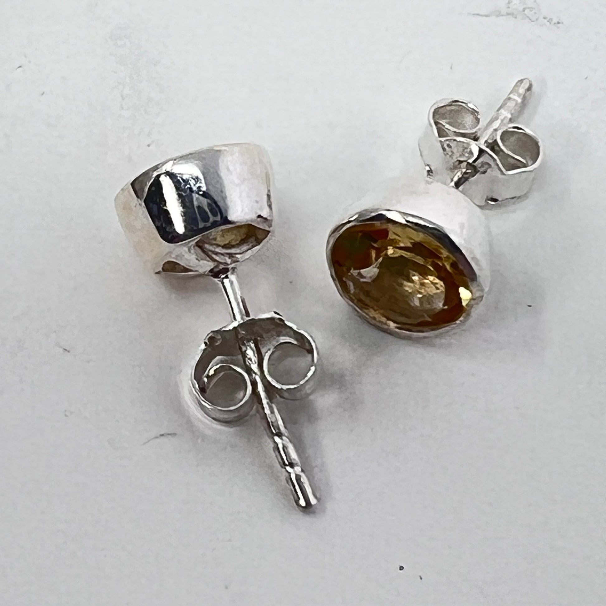 Earrings - Citrine (Round)