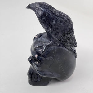 Raven on Skull (Black Onyx)
