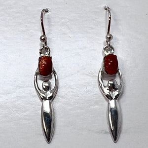Earrings - Goldstone Goddess