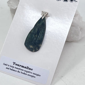 Pendant - Tourmaline (Green/Black)