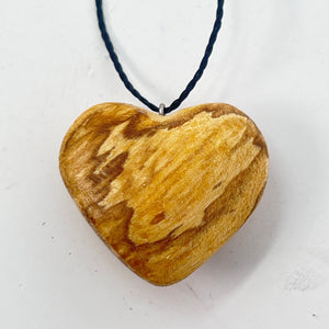 Palo Santo Heart on Black Cord