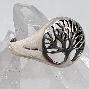Ring - Tree of Life - (Size 6) (Solid Silver on the side)