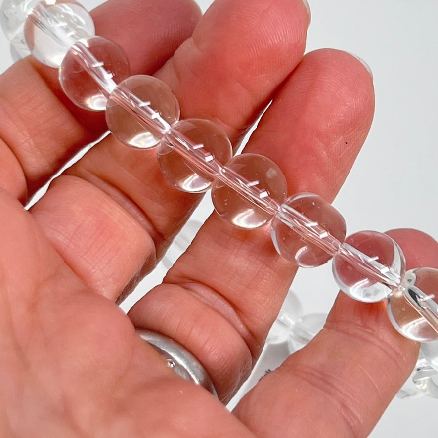 Bracelet - Clear Quartz (10mm beads)