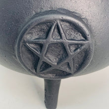 Load image into Gallery viewer, Cauldron - Cast Iron Black Pentacle (Large)
