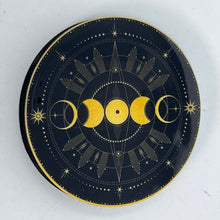 Load image into Gallery viewer, Triple Moon (Round, Black) Incense Holder
