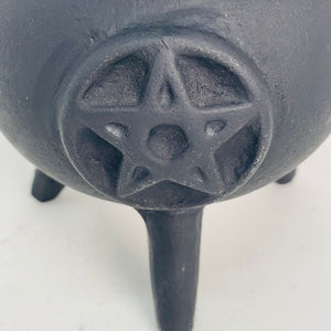 Cauldron - Cast Iron Black Pentacle 3" (small)