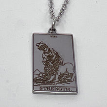 Load image into Gallery viewer, Tarot Pendant - Strength (Stainless Steel)

