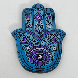 Hamsa Hand Incense Holder (Blue)