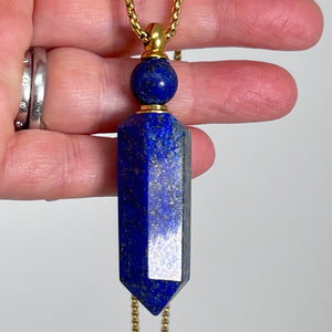 Lapis Lazuli Perfume Vial Pendant by SoulSkin