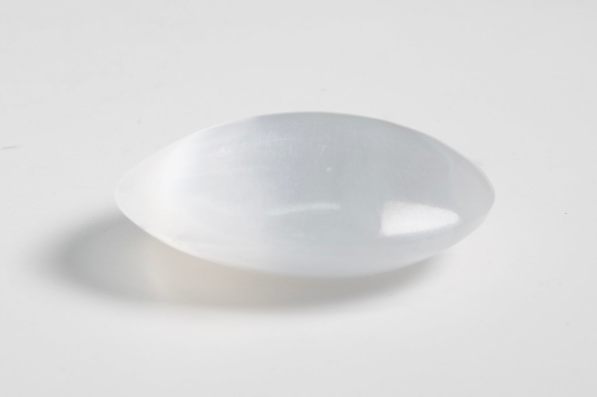 Selenite Palm Stone $14