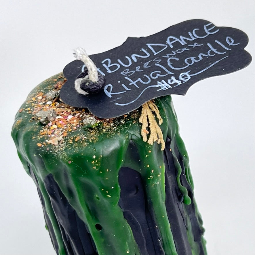 Beeswax Candle - Abundance (Green)