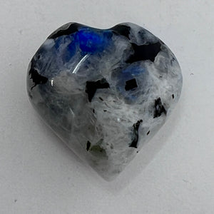Rainbow Moonstone Puffy Heart