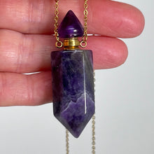 Load image into Gallery viewer, Amethyst Perfume Vial Pendant by SoulSkin

