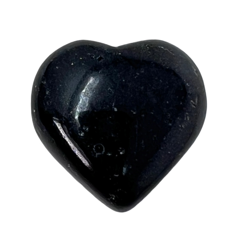 Black Tourmaline Puffy Heart